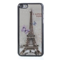3D Eiffeltoren zwart wit hoesje voor iPhone 5c