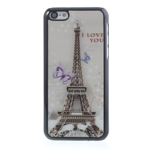 3D Eiffeltoren zwart wit hoesje voor iPhone 5c