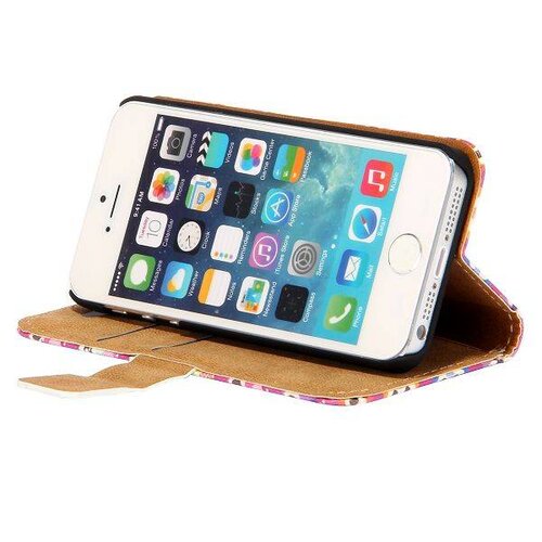 Uilenserie uiltjes wallet style leren hoesje voor de iphone