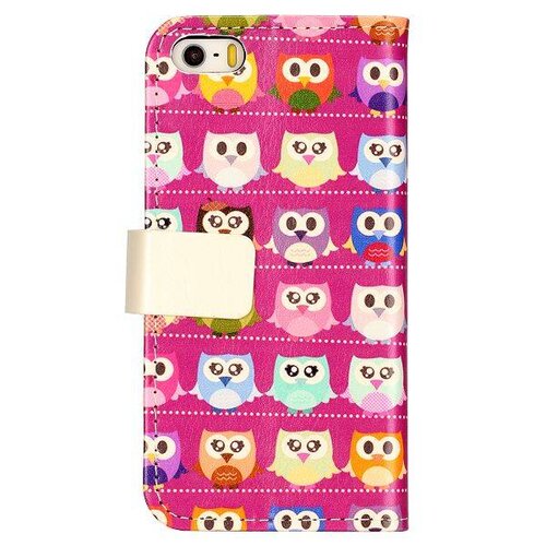 Uilenserie uiltjes wallet style leren hoesje voor de iphone