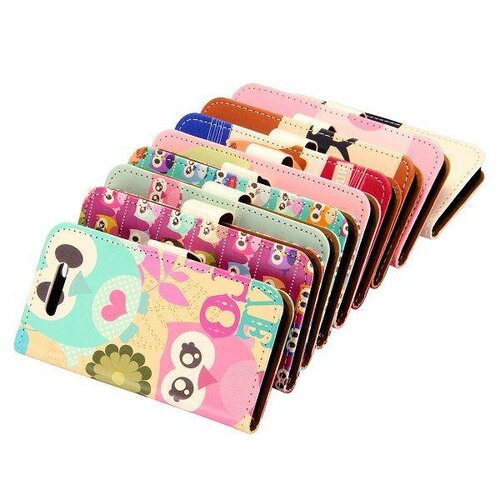 Uilenserie uiltjes wallet style leren hoesje voor de iphone 6702033 Uilenserie uiltjes wallet style leren hoesje voor de iphone 6702033