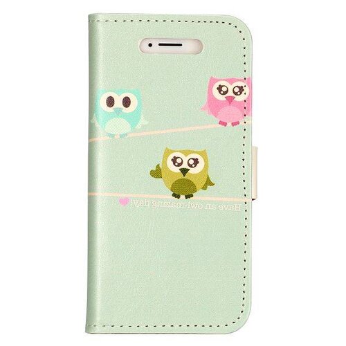 Uilenserie wallet style leren hoesje voor de iphone 5 5s leu Uilenserie wallet style leren hoesje voor de iphone 5 5s leu