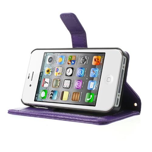 Crazy Horse crazy horse stand lederen kaarthouder paars voor