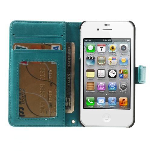 Crazy Horse crazy horse stand lederen kaarthouder turquoise v Crazy Horse crazy horse stand lederen kaarthouder turquoise v