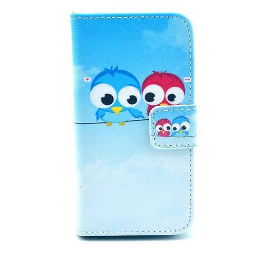 Uilenserie wallet flip stand tpu leren hoesje voor iphone 4 6726994