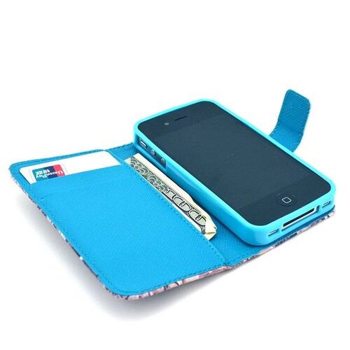 Uilenserie wallet flip stand tpu leren hoesje voor iphone 4 6726994