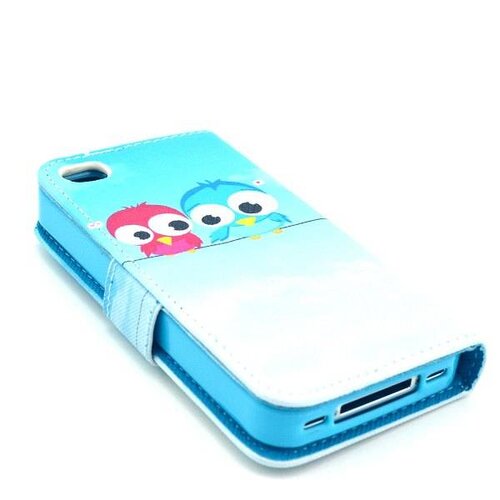 Uilenserie wallet flip stand tpu leren hoesje voor iphone 4 6726994