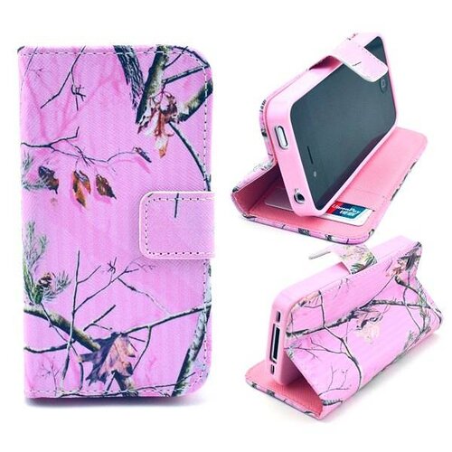 wallet flip stand tpu leren hoesje voor iphone 4 6726998
