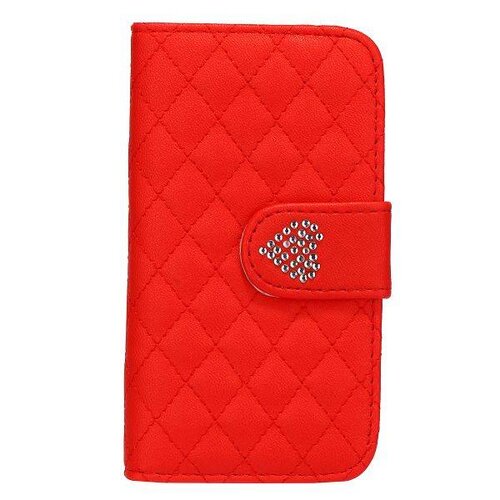 grids wallet bling hartje flip stand leren hoesje 6727008