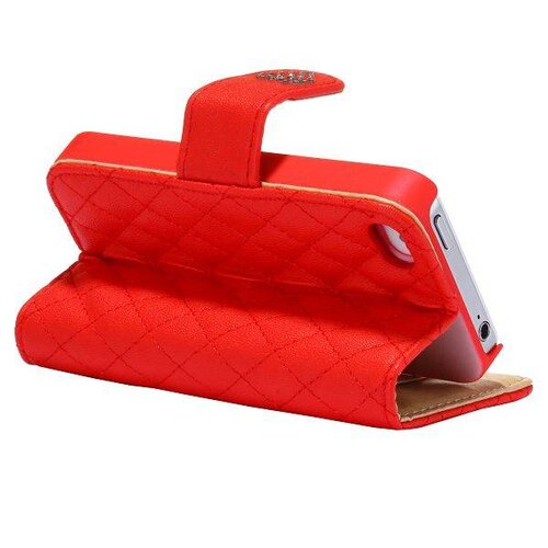 grids wallet bling hartje flip stand leren hoesje 6727008