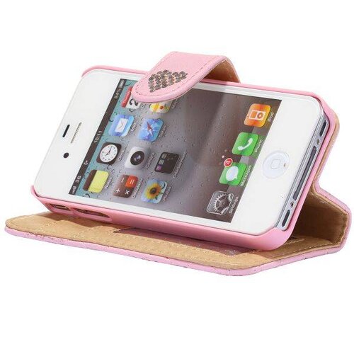 grids wallet bling hartje flip stand leren hoesje 6727017