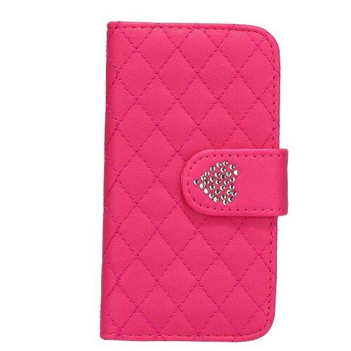 grids wallet bling hartje flip stand leren hoesje 6727027