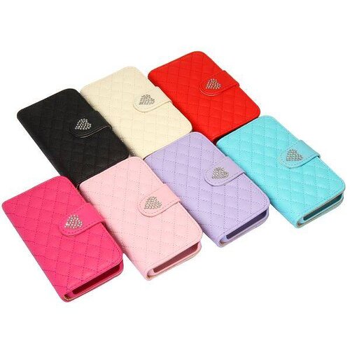 grids wallet bling hartje flip stand leren hoesje 6727037 grids wallet bling hartje flip stand leren hoesje 6727037