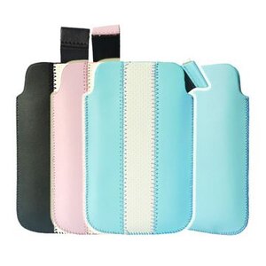 Handig Leren hoesje voor iPhone 3G en iPhone 3GS roze wit