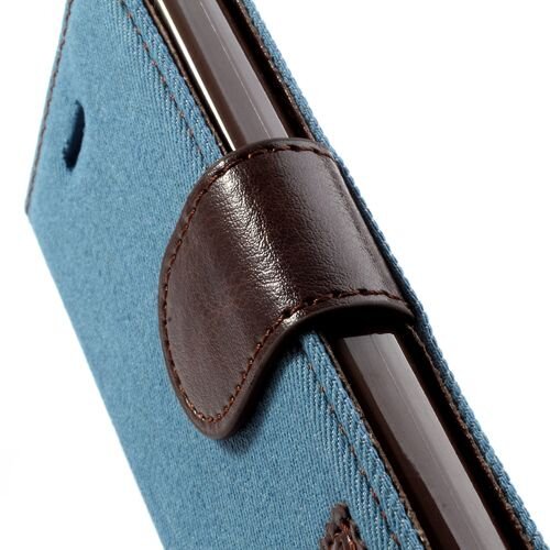 jeans iphone 5c wallet stand case blauw