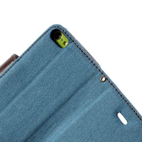 jeans iphone 5c wallet stand case blauw