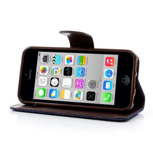 jeans iphone 5c wallet stand case blauw 6759532 jeans iphone 5c wallet stand case blauw 6759532