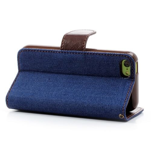 jeans iphone 5c wallet stand case blauw 6759532 jeans iphone 5c wallet stand case blauw 6759532