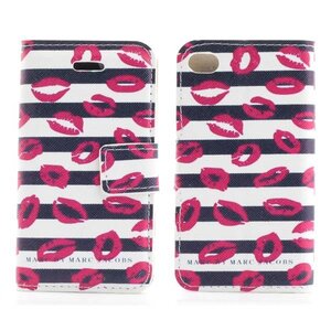 PU Leren hoesje voor iPhone 4S 4 (Lip Print)