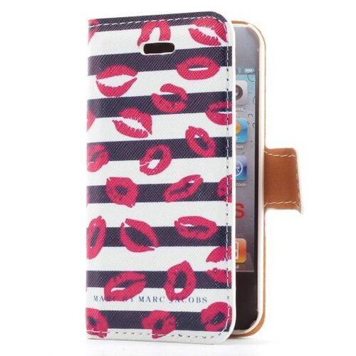 pu leren hoesje voor iphone 4s 4 lip print