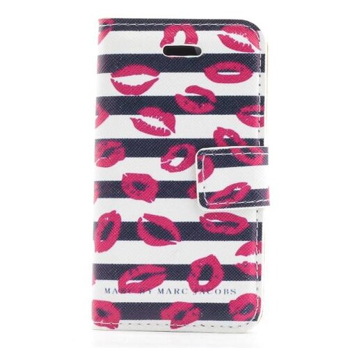 pu leren hoesje voor iphone 4s 4 lip print