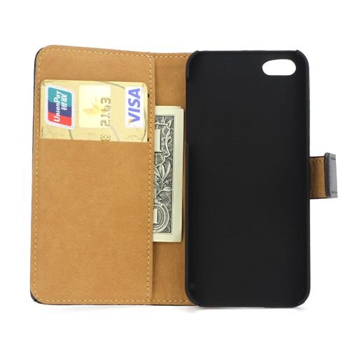 split leren wallet iphone 5 s se zwart split leren wallet iphone 5 s se zwart