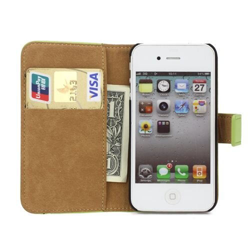 book case iphone 4 4s groen