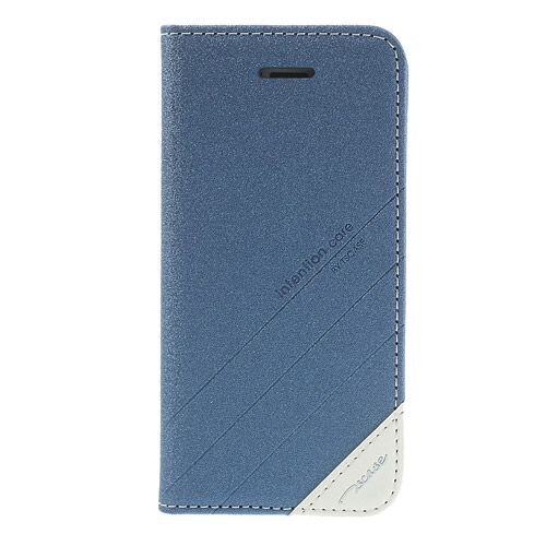 lederen stand case iphone 5 blauw 6828674