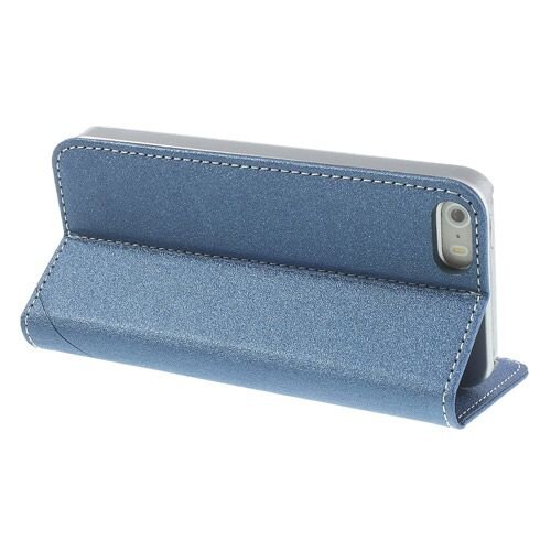lederen stand case iphone 5 blauw 6828674