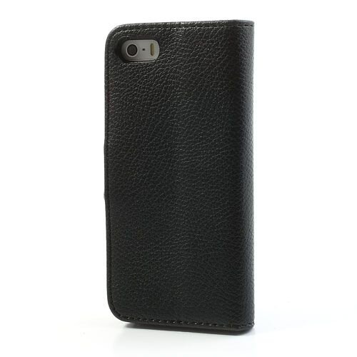 Litchi litchi leren hoesje voor iphone 5 5s zwart