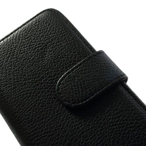 Litchi litchi leren hoesje voor iphone 5 5s zwart