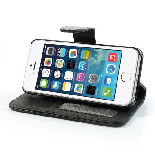 Litchi litchi leren hoesje voor iphone 5 5s zwart