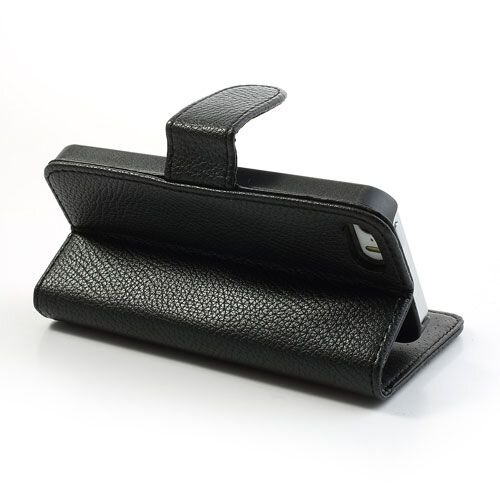 Litchi litchi leren hoesje voor iphone 5 5s zwart