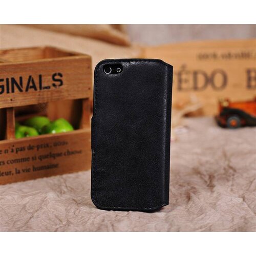 Golden Phoenix golden phoenix split leren wallet iphone 5 s se zwart