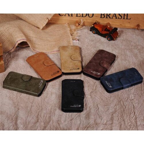 Golden Phoenix golden phoenix split leren wallet iphone 5 s se zwart