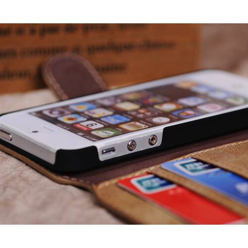 Golden Phoenix golden phoenix split leren wallet iphone 5 s se kaki