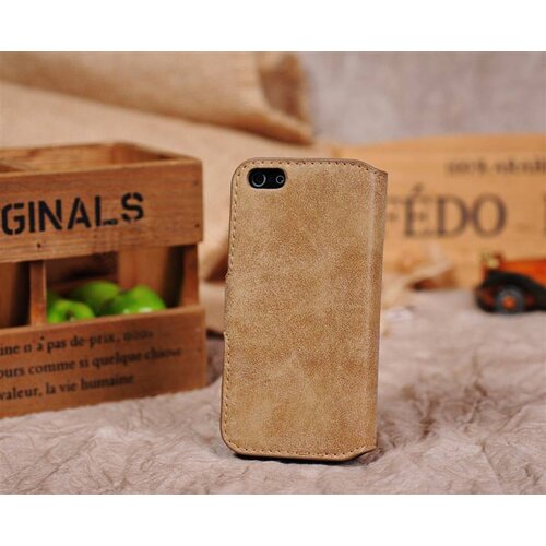 Golden Phoenix golden phoenix split leren wallet iphone 5 s se kaki