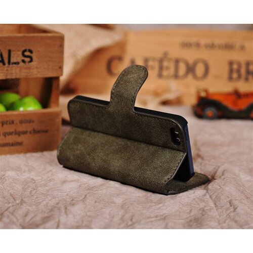 Golden Phoenix golden phoenix split leren wallet iphone 5 s se groen