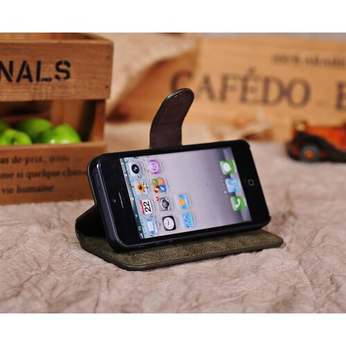 Golden Phoenix golden phoenix split leren wallet iphone 5 s se groen