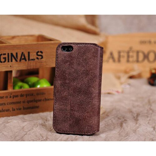 Golden Phoenix golden phoenix split leren wallet iphone 5 s se coffee