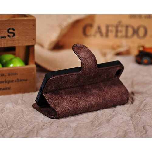 Golden Phoenix golden phoenix split leren wallet iphone 5 s se coffee