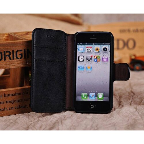 Golden Phoenix golden phoenix split leren wallet iphone 5 s se coffee