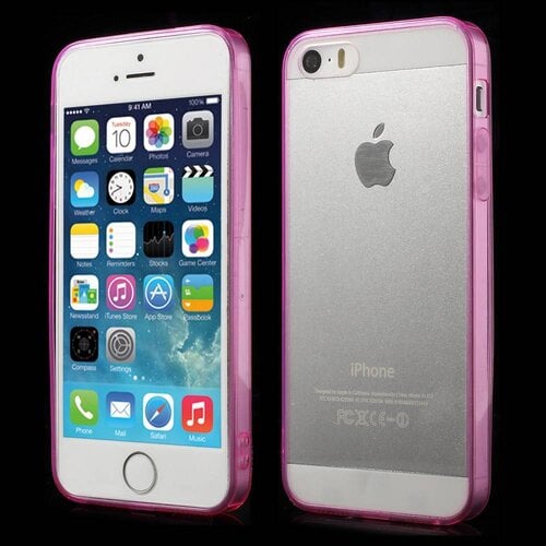 tpu 0 5mm softcase iphone 5 s se roze