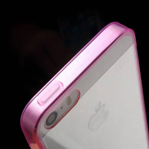tpu 0 5mm softcase iphone 5 s se roze