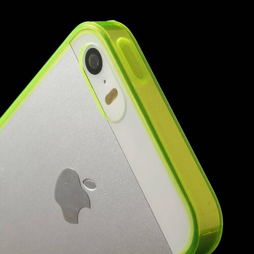 tpu 0 5mm softcase iphone 5 s se neon groen