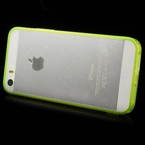tpu 0 5mm softcase iphone 5 s se neon groen