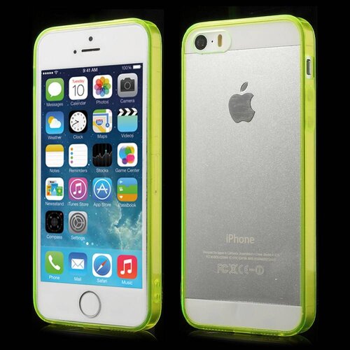 tpu 0 5mm softcase iphone 5 s se neon groen