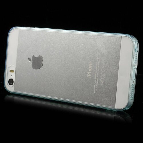 tpu 0 5mm softcase iphone 5 s se cyaan