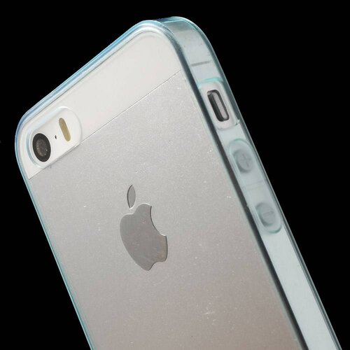 tpu 0 5mm softcase iphone 5 s se cyaan