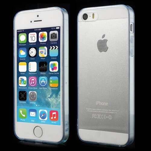 tpu 0 5mm softcase iphone 5 s se blauw